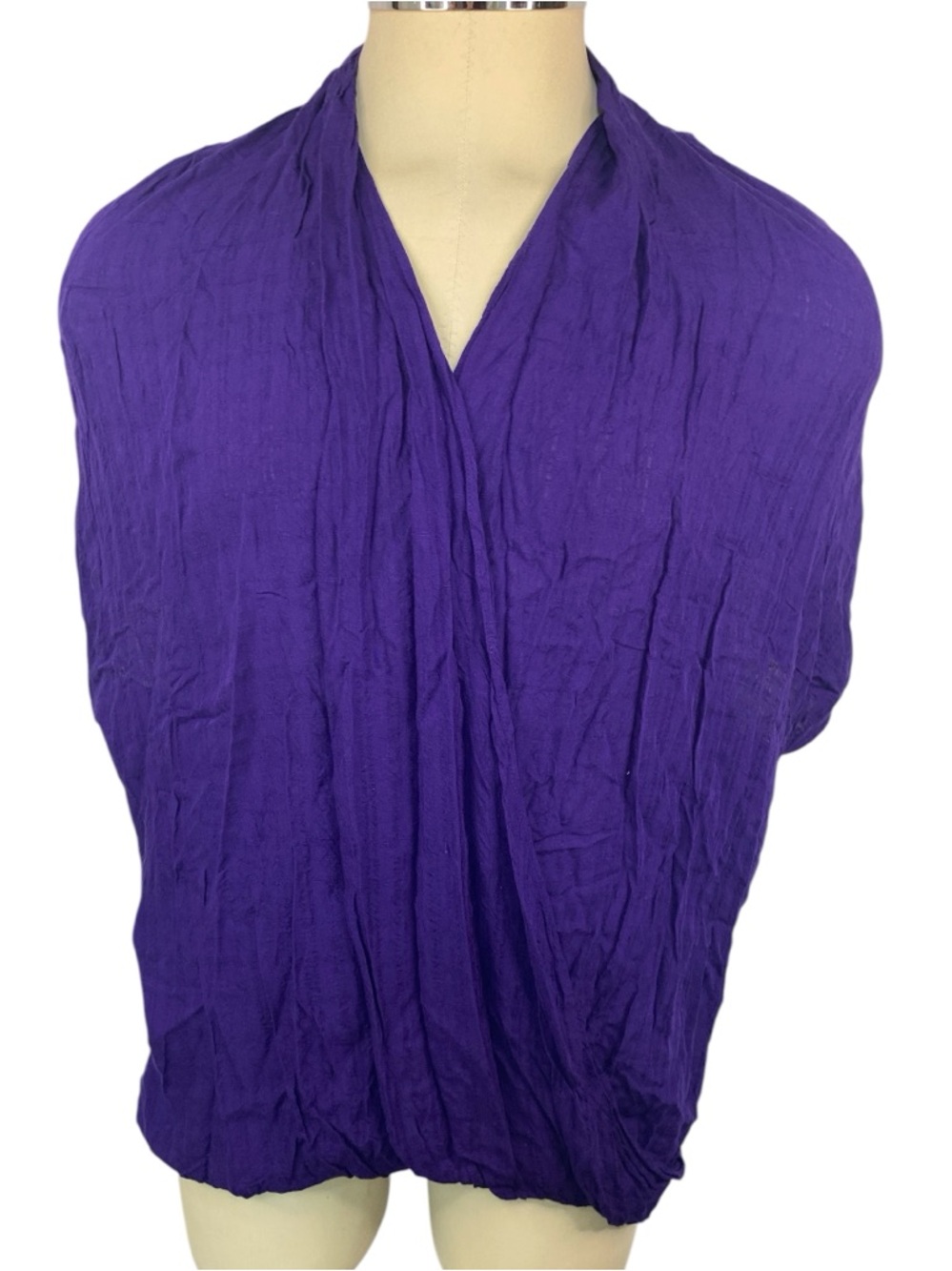 Catherine’s Purple Women's Draped V-Neck Top Size 2X- 22/24W